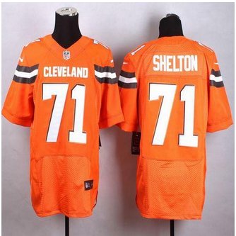 New Cleveland Browns #71 Danny Shelton Orange Alternate Men's Stitched NFL New Elite jersey
