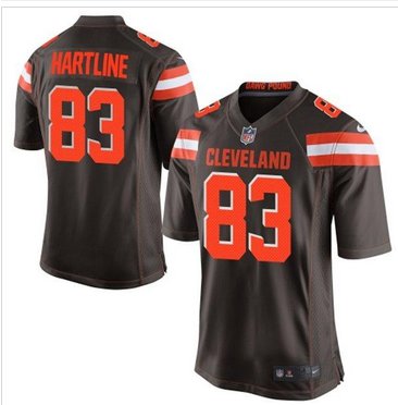 New Cleveland Browns #83 Brian Hartline Brown Team Color Men's Stitched NFL New Elite jersey