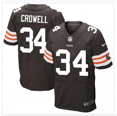 NEW Cleveland Browns #34 Isaiah Crowell Brown Team Color NFL Elite Jersey