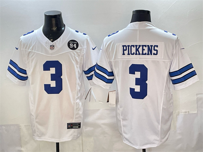 Men's Dallas Cowboys #3 George pickens Navy F.U.S.E. 94 Marshawn Kneeland Memorial Patch Vapor Limited Stitched Football Jersey Men's Dallas Cowboys #3 George pickens Navy F.U.S.E. 94 Marshawn Kneeland Memorial Patch Vapor Limited Stitched Football Jersey