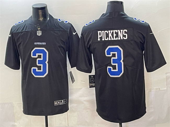 Men's Dallas Cowboys #3 George pickens Black Fashion Vapor Untouchable Limited Stitched Football Jersey Men's Dallas Cowboys #3 George pickens Black Fashion Vapor Untouchable Limited Stitched Football Jersey