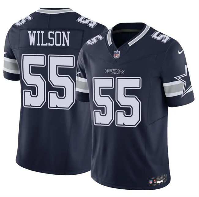 Men's Dallas Cowboys #55 Logan Wilson Navy 2025 F.U.S.E Vapor Untouchable Limited Stitched Football Jersey Men's Dallas Cowboys #55 Logan Wilson Navy 2025 F.U.S.E Vapor Untouchable Limited Stitched Football Jersey