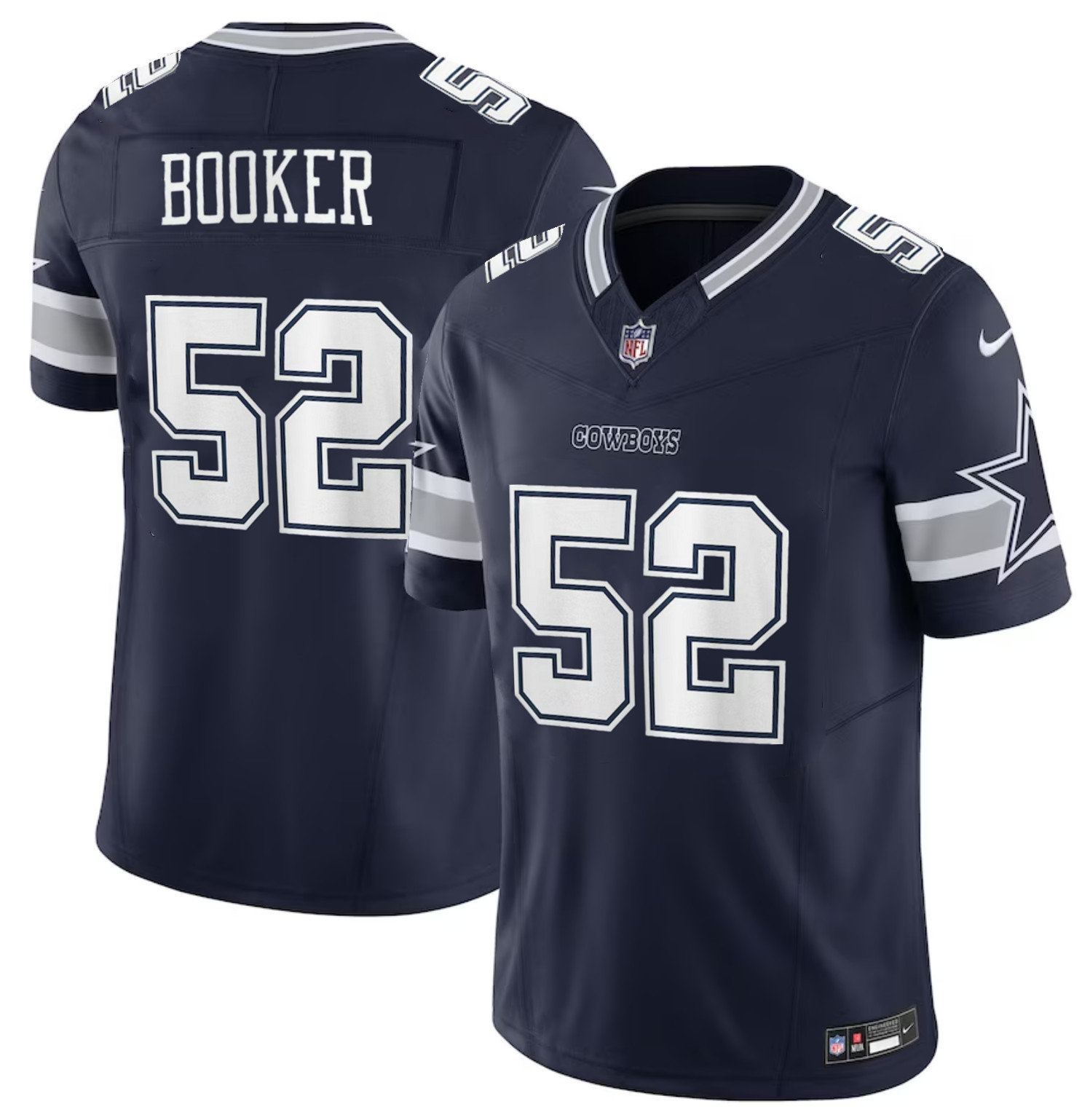 Men's Dallas Cowboys #52 Tyler Booker Navy 2025 F.U.S.E Draft Vapor Untouchable Limited Stitched Football Jersey Men's Dallas Cowboys #52 Tyler Booker Navy 2025 F.U.S.E Draft Vapor Untouchable Limited Stitched Football Jersey