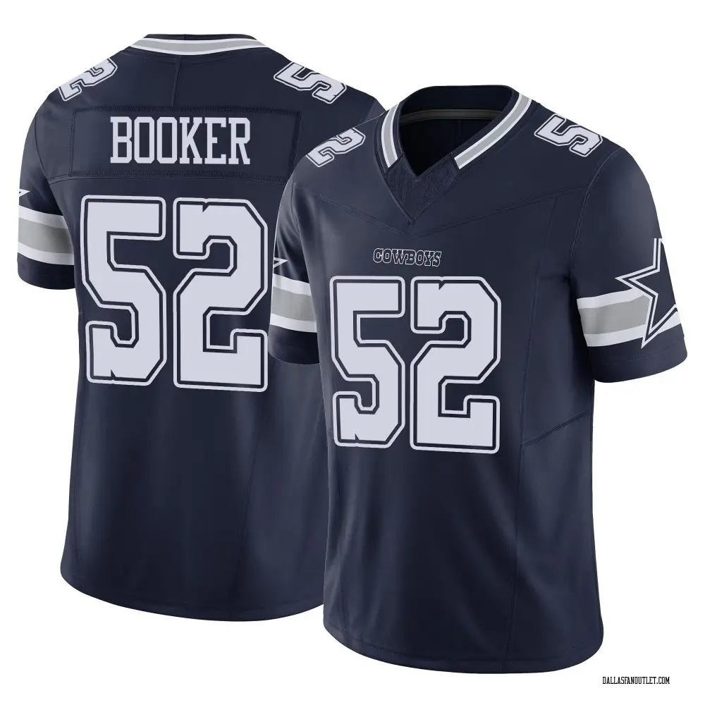 Men's Dallas Cowboys #52 Tyler Booker Navy 2025 F.U.S.E Vapor Untouchable Limited Stitched Football Jersey Men's Dallas Cowboys #52 Tyler Booker Navy 2025 F.U.S.E Vapor Untouchable Limited Stitched Football Jersey