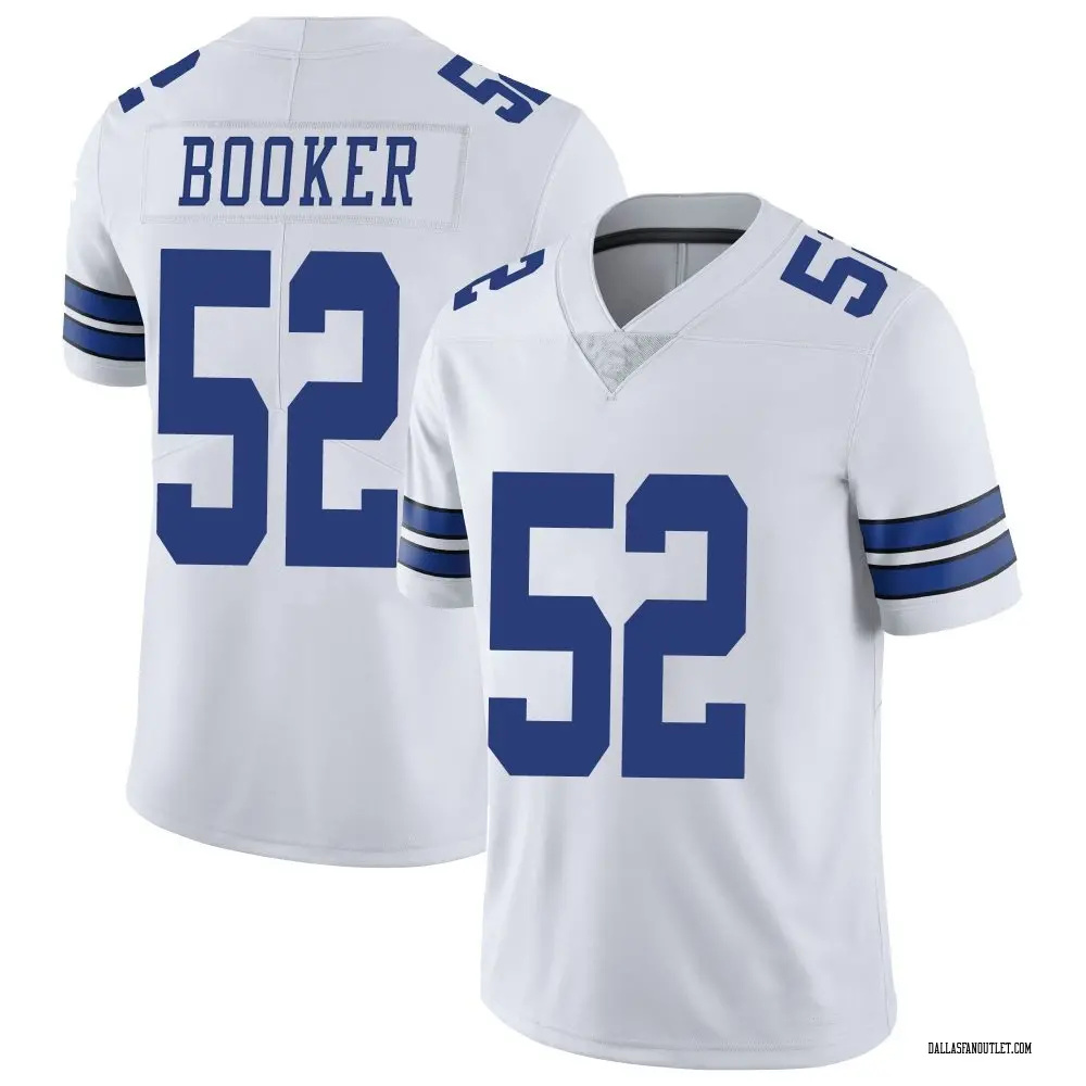 Men's Dallas Cowboys #52 Tyler Booker White 2025 Vapor Untouchable Limited Stitched Football Jersey Men's Dallas Cowboys #52 Tyler Booker White 2025 Vapor Untouchable Limited Stitched Football Jersey