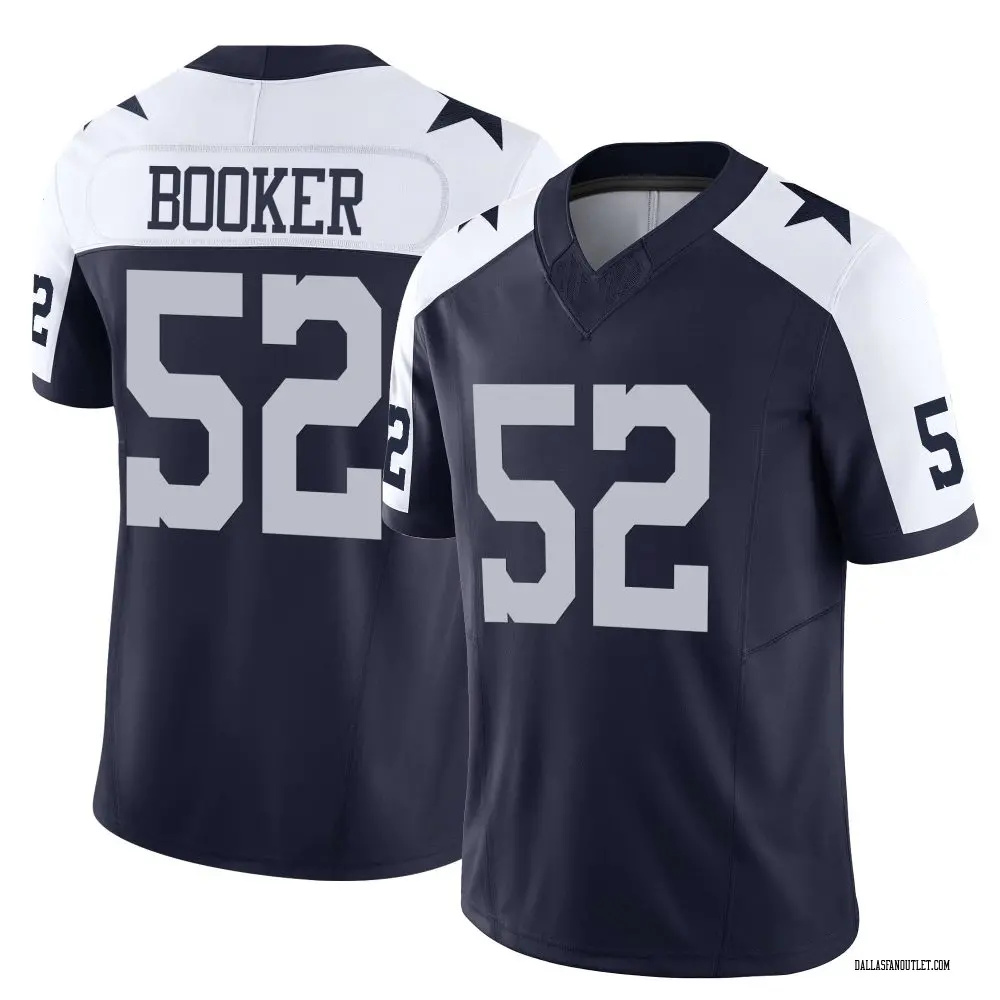 Men's Dallas Cowboys #52 Tyler Booker Navy White Thanksgiving F.U.S.E Stitched Football Jersey Men's Dallas Cowboys #52 Tyler Booker Navy White Thanksgiving F.U.S.E Stitched Football Jersey