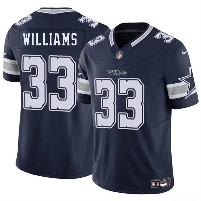 Men's Dallas Cowboys #33 Javonte Williams Navy 2025 F.U.S.E Vapor Untouchable Limited Stitched Football Jersey Men's Dallas Cowboys #33 Javonte Williams Navy 2025 F.U.S.E Vapor Untouchable Limited Stitched Football Jersey