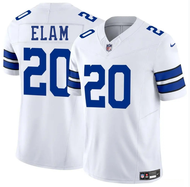 Men's Dallas Cowboys #20 Kaiir Elam White 2025 F.U.S.E Vapor Untouchable Limited Stitched Football Jersey Men's Dallas Cowboys #20 Kaiir Elam White 2025 F.U.S.E Vapor Untouchable Limited Stitched Football Jersey