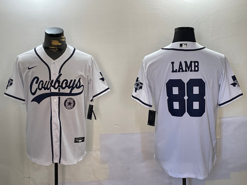 Men's Dallas Cowboys #88 CeeDee Lamb White 2022 Olive Salute To Service Cool Base Stitched Baseball Jersey 5 Men's Dallas Cowboys #88 CeeDee Lamb White 2022 Olive Salute To Service Cool Base Stitched Baseball Jersey 5