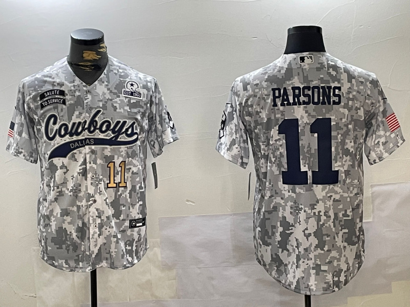 Men's Dallas Cowboys #11 Micah Parsons 2024 Arctic Camo Salute To Service Stitched Baseball Jersey 6 Men's Dallas Cowboys #11 Micah Parsons 2024 Arctic Camo Salute To Service Stitched Baseball Jersey 6