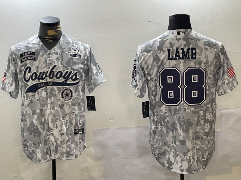 Men's Dallas Cowboys #88 CeeDee Lamb 2024 Arctic Camo Salute To Service Stitched Baseball Jersey 2 Men's Dallas Cowboys #88 CeeDee Lamb 2024 Arctic Camo Salute To Service Stitched Baseball Jersey 2