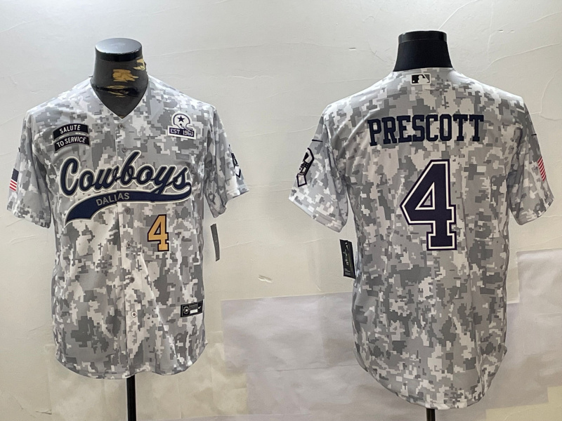Men's Dallas Cowboys #4 Dak Prescott 2024 Arctic Camo Salute To Service Stitched Baseball Jersey 6 Men's Dallas Cowboys #4 Dak Prescott 2024 Arctic Camo Salute To Service Stitched Baseball Jersey 6