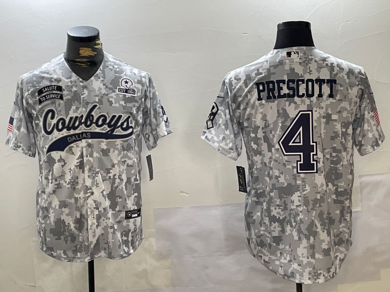 Men's Dallas Cowboys #4 Dak Prescott 2024 Arctic Camo Salute To Service Stitched Baseball Jersey 5 Men's Dallas Cowboys #4 Dak Prescott 2024 Arctic Camo Salute To Service Stitched Baseball Jersey 5
