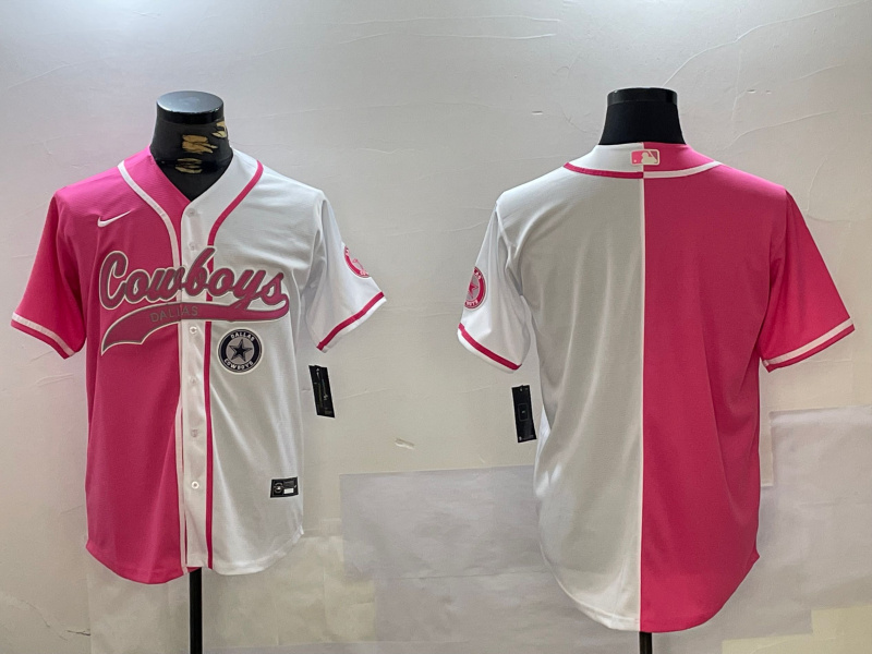Men's Dallas Cowboys big logo Red White With Patch Cool Base Stitched Baseball Jersey 15 Men's Dallas Cowboys big logo Red White With Patch Cool Base Stitched Baseball Jersey 15