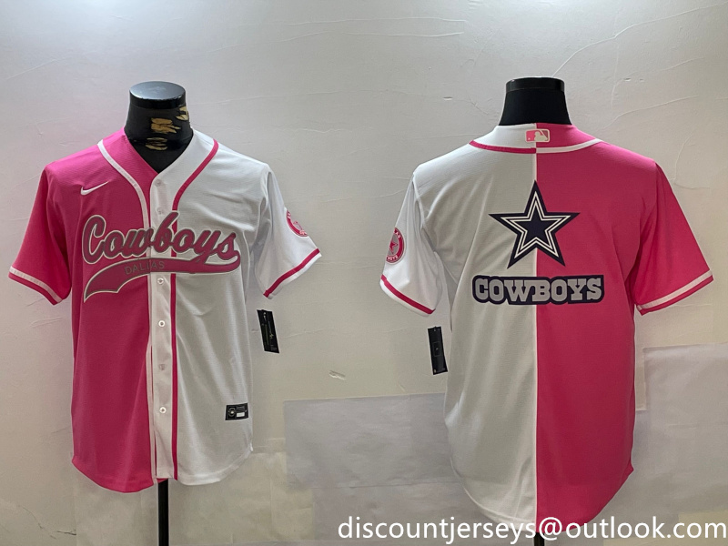 Men's Dallas Cowboys big logo Red White With Patch Cool Base Stitched Baseball Jersey 8 Men's Dallas Cowboys big logo Red White With Patch Cool Base Stitched Baseball Jersey 8