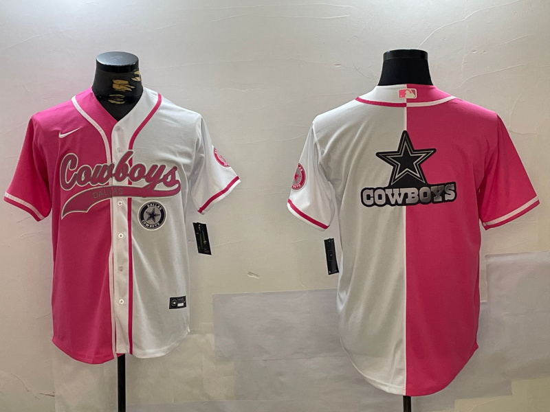 Men's Dallas Cowboys big logo Red White With Patch Cool Base Stitched Baseball Jersey 2 Men's Dallas Cowboys big logo Red White With Patch Cool Base Stitched Baseball Jersey 2
