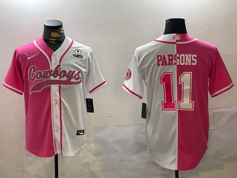 Men's Dallas Cowboys #11 Micah Parsons 2024 Arctic white red Stitched Baseball Jersey 5 Men's Dallas Cowboys #11 Micah Parsons 2024 Arctic white red Stitched Baseball Jersey 5