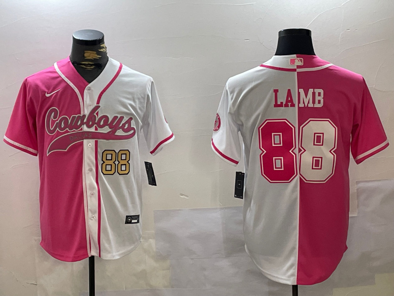 Men's Dallas Cowboys #88 CeeDee Lamb 2024 Arctic white red Stitched Baseball Jersey 1 Men's Dallas Cowboys #88 CeeDee Lamb 2024 Arctic white red Stitched Baseball Jersey 1