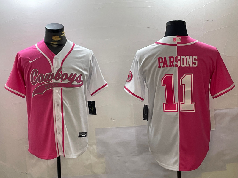 Men's Dallas Cowboys #11 Micah Parsons 2024 Arctic white red Stitched Baseball Jersey Men's Dallas Cowboys #11 Micah Parsons 2024 Arctic white red Stitched Baseball Jersey