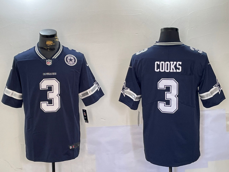 Men's Dallas Cowboys #3 Brandin Cooks Navy Vapor Untouchable Limited Stitched Football Jersey Men's Dallas Cowboys #3 Brandin Cooks Navy Vapor Untouchable Limited Stitched Football Jersey