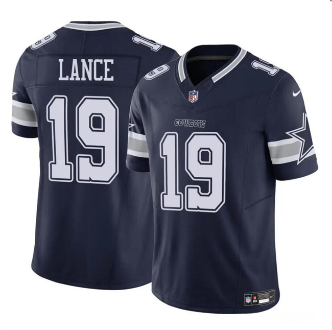 Men's Dallas Cowboys #19 Trey Lance Navy 2023 F.U.S.E Vapor Untouchable Limited Stitched Football Jersey Men's Dallas Cowboys #19 Trey Lance Navy 2023 F.U.S.E Vapor Untouchable Limited Stitched Football Jersey