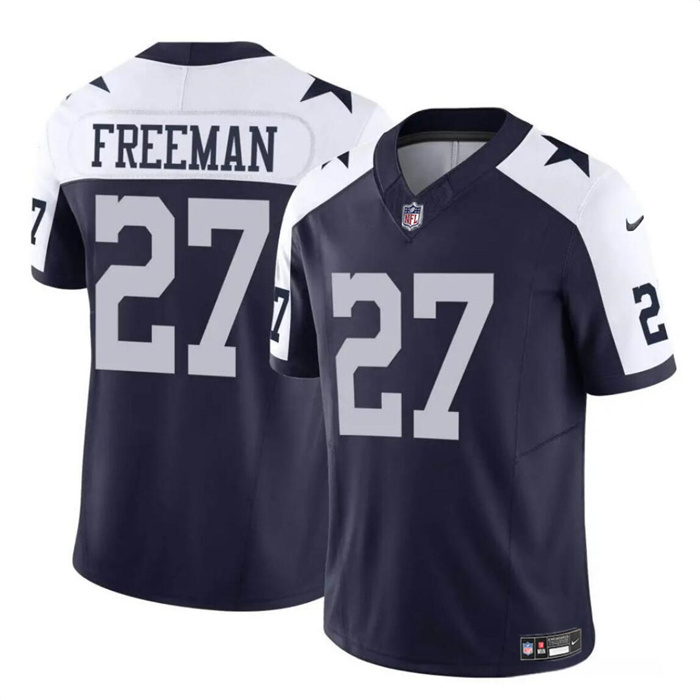 Men's Dallas Cowboys #27 Royce Freeman Navy White 2023 F.U.S.E Thanksgiving Vapor Untouchable Limited Stitched Football Jersey Men's Dallas Cowboys #27 Royce Freeman Navy White 2023 F.U.S.E Thanksgiving Vapor Untouchable Limited Stitched Football Jersey