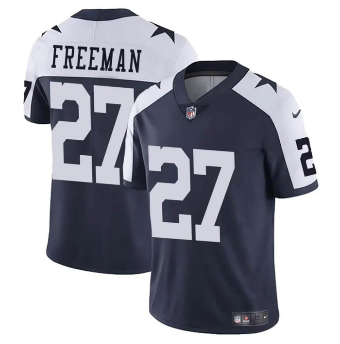 Men's Dallas Cowboys #27 Royce Freeman Navy White Thnaksgiving Vapor Untouchable Limited Stitched Football Jersey Men's Dallas Cowboys #27 Royce Freeman Navy White Thnaksgiving Vapor Untouchable Limited Stitched Football Jersey