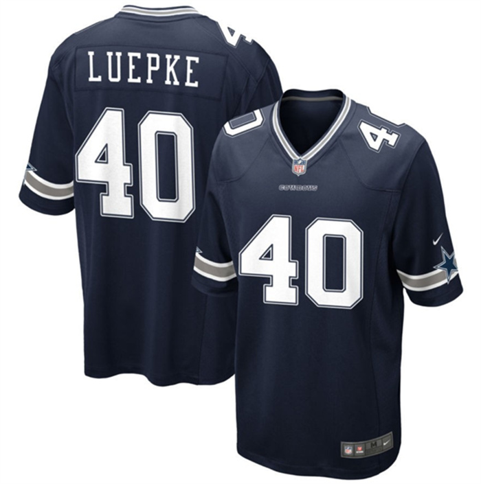 Men's Dallas Cowboys #40 Hunter Luepke Navy Stitched Football Game Jersey Men's Dallas Cowboys #40 Hunter Luepke Navy Stitched Football Game Jersey
