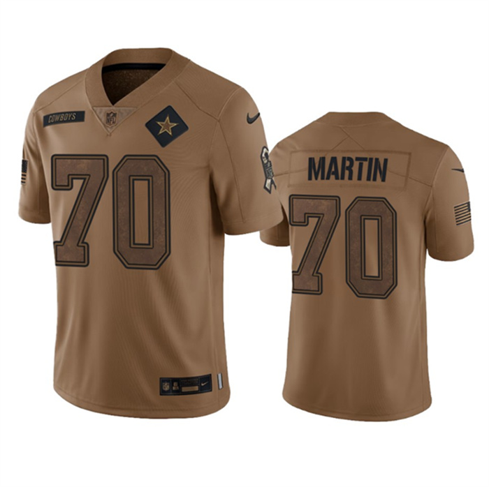 Men's Dallas Cowboys #70 Zack Martin 2023 Brown Salute To Service Limited Stitched Football Jersey Men's Dallas Cowboys #70 Zack Martin 2023 Brown Salute To Service Limited Stitched Football Jersey
