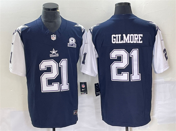 Men's Dallas Cowboys #21 Stephon Gilmore Navy 2023 F.U.S.E. With 1960 Patch Vapor Limited Stitched Football Jersey Men's Dallas Cowboys #21 Stephon Gilmore Navy 2023 F.U.S.E. With 1960 Patch Vapor Limited Stitched Football Jersey