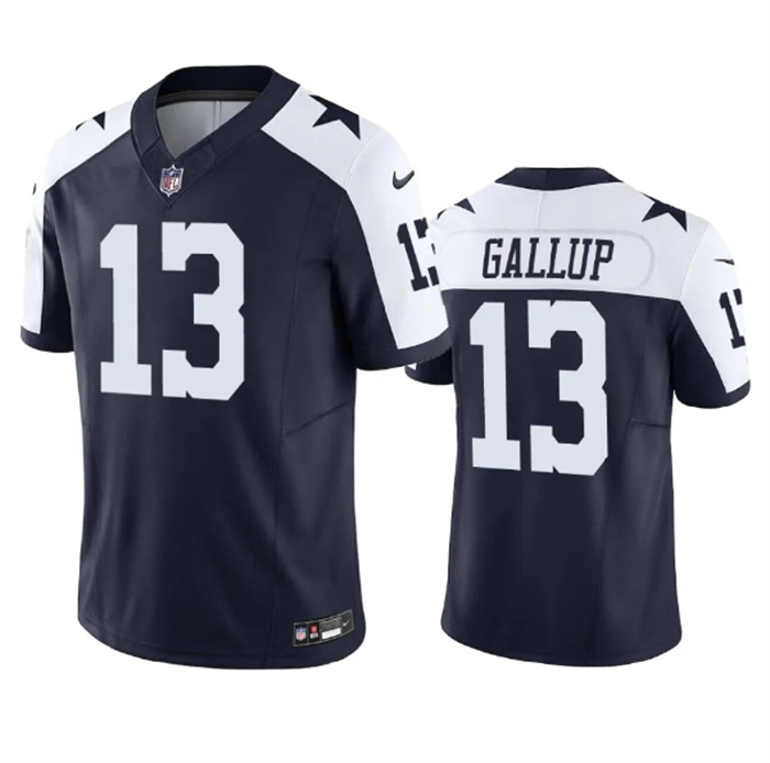 Men's Dallas Cowboys #13 Michael Gallup Navy 2023 F.U.S.E. Vapor Limited Stitched Football Jersey Men's Dallas Cowboys #13 Michael Gallup Navy 2023 F.U.S.E. Vapor Limited Stitched Football Jersey