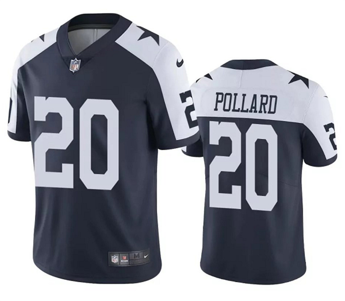 Men's Dallas Cowboys #20 Tony Pollard Navy Color Rush Limited Stitched Jersey Men's Dallas Cowboys #20 Tony Pollard Navy Color Rush Limited Stitched Jersey