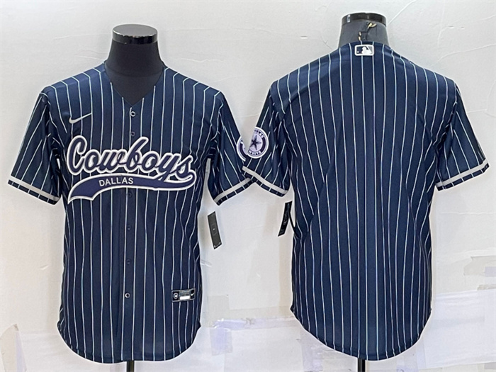 Men's Dallas Cowboys Blank Navy With Patch Cool Base Stitched Baseball Jersey Men's Dallas Cowboys Blank Navy With Patch Cool Base Stitched Baseball Jersey