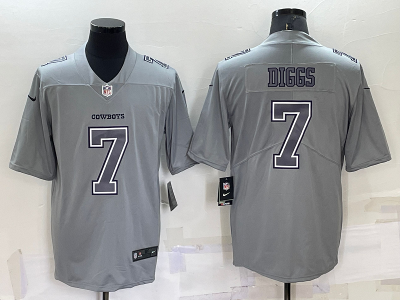 Men's Dallas Cowboys #7 Trevon Diggs Grey Atmosphere Fashion Stitched Game Jersey Men's Dallas Cowboys #7 Trevon Diggs Grey Atmosphere Fashion Stitched Game Jersey