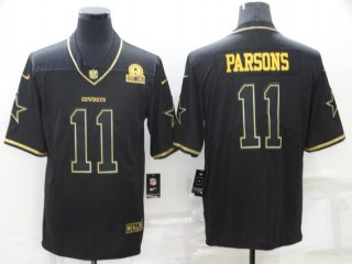 Men's Dallas Cowboys #11 Micah Parsons Black Golden Edition Limited Stitched Jersey Men's Dallas Cowboys #11 Micah Parsons Black Golden Edition Limited Stitched Jersey