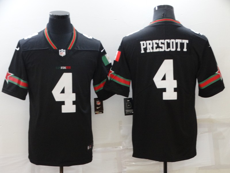 Men's Dallas Cowboys #4 Dak Prescott Black Mexico Stitched Jersey Men's Dallas Cowboys #4 Dak Prescott Black Mexico Stitched Jersey