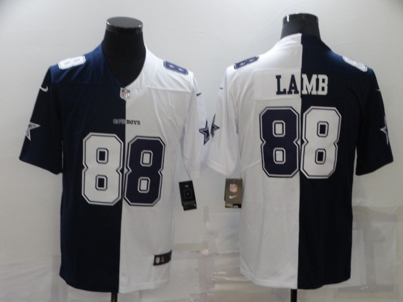 Men's Dallas Cowboys #88 CeeDee Lamb Navy White Split Vapor Untouchable Limited Stitched Jersey Men's Dallas Cowboys #88 CeeDee Lamb Navy White Split Vapor Untouchable Limited Stitched Jersey