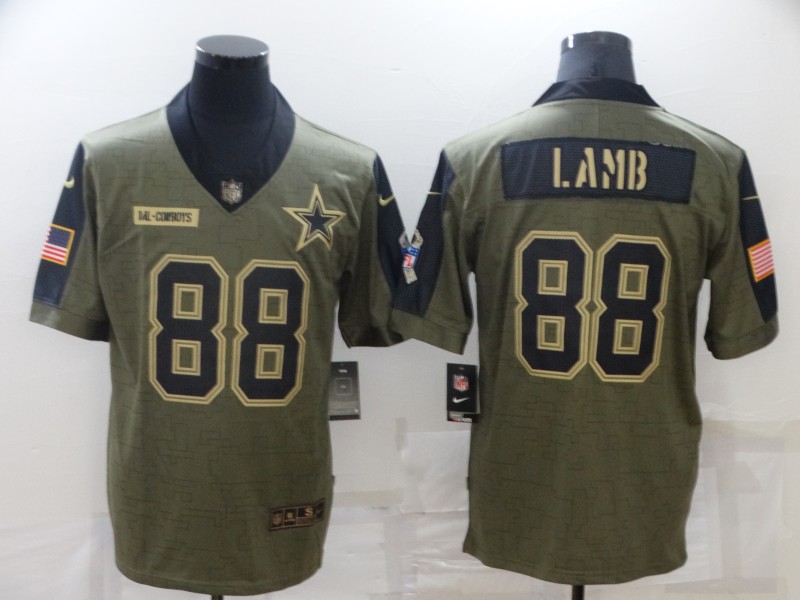 Men's Dallas Cowboys #88 CeeDee Lamb Nike Olive 2021 Salute To Service Limited Player Jersey Men's Dallas Cowboys #88 CeeDee Lamb Nike Olive 2021 Salute To Service Limited Player Jersey