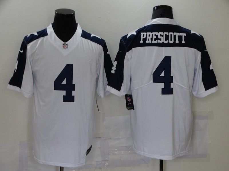 Nike Cowboys 4 Dak Prescott White Throwback Vapor Untouchable Limited Jersey Nike Cowboys 4 Dak Prescott White Throwback Vapor Untouchable Limited Jersey