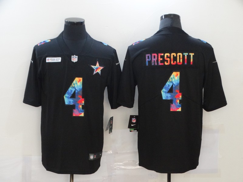 Nike Cowboys 4 Dak Prescott Black Vapor Untouchable Rainbow Limited Jersey Nike Cowboys 4 Dak Prescott Black Vapor Untouchable Rainbow Limited Jersey