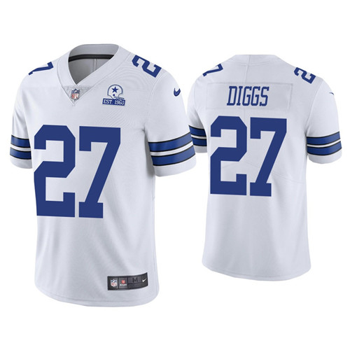 Nike Men's Cowboys #27 Trevon Diggs White Established In 1960 Patch NFL Vapor Untouchable Limited Jersey Nike Men's Cowboys #27 Trevon Diggs White Established In 1960 Patch NFL Vapor Untouchable Limited Jersey