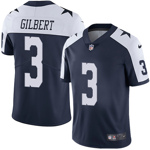 Nike Cowboys #3 Garrett Gilbert Navy Blue Thanksgiving Men's Stitched NFL Vapor Untouchable Limited Throwback Jersey Nike Cowboys #3 Garrett Gilbert Navy Blue Thanksgiving Men's Stitched NFL Vapor Untouchable Limited Throwback Jersey