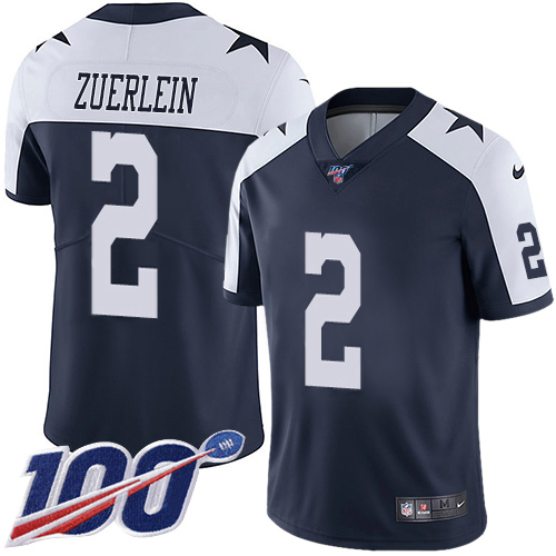 Nike Cowboys #2 Greg Zuerlein Navy Blue Thanksgiving Men's Stitched NFL 100th Season Vapor Throwback Limited Jersey Nike Cowboys #2 Greg Zuerlein Navy Blue Thanksgiving Men's Stitched NFL 100th Season Vapor Throwback Limited Jersey