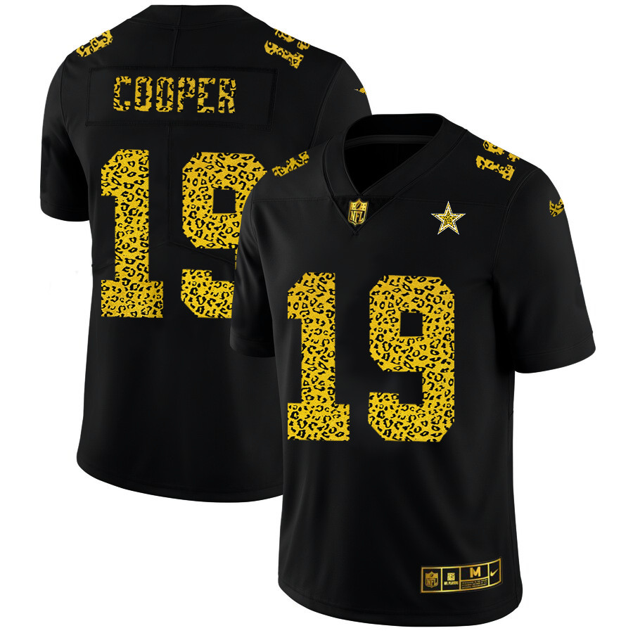 Dallas Cowboys #19 Amari Cooper Men's Nike Leopard Print Fashion Vapor Limited NFL Jersey Black Dallas Cowboys #19 Amari Cooper Men's Nike Leopard Print Fashion Vapor Limited NFL Jersey Black