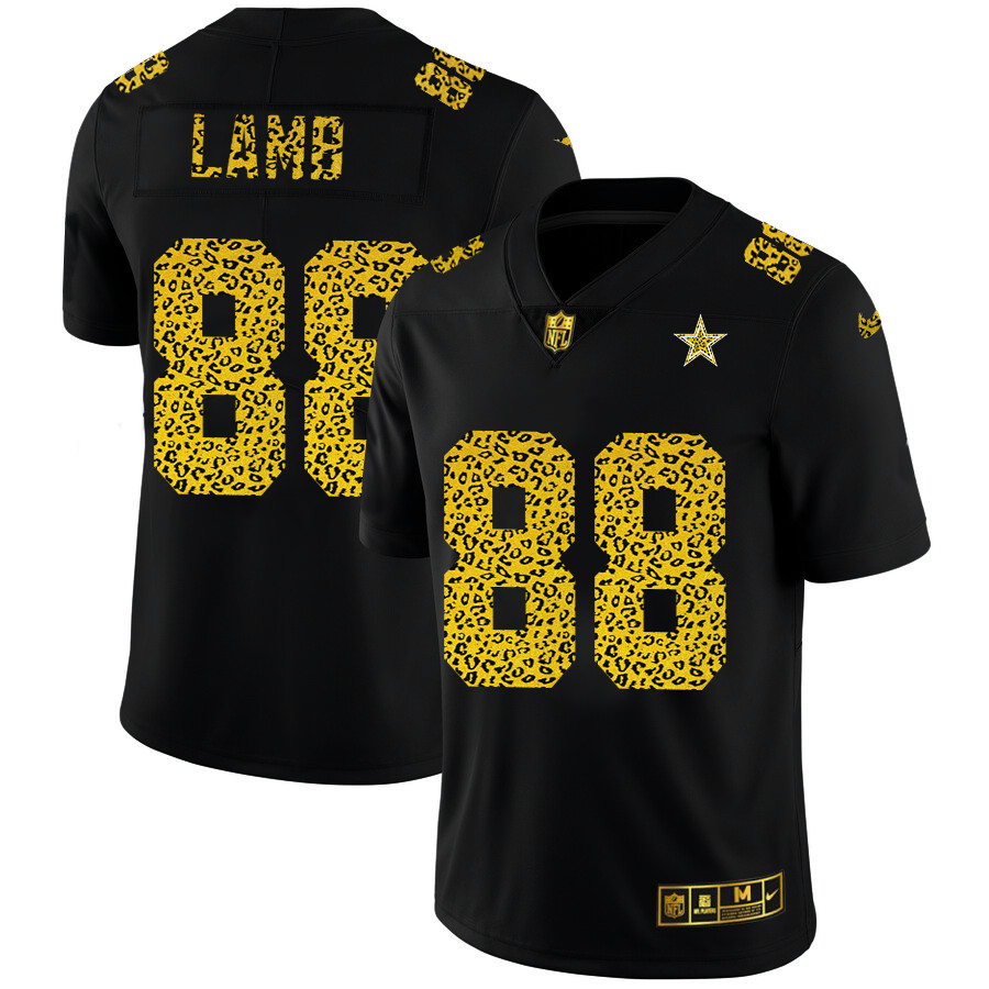 Dallas Cowboys #88 CeeDee Lamb Men's Nike Leopard Print Fashion Vapor Limited NFL Jersey Black Dallas Cowboys #88 CeeDee Lamb Men's Nike Leopard Print Fashion Vapor Limited NFL Jersey Black