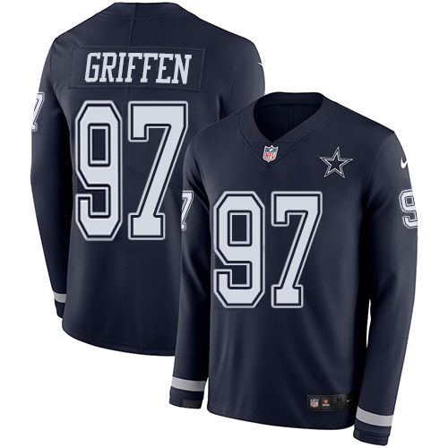 Nike Cowboys #97 Everson Griffen Navy Blue Team Color Men's Stitched NFL Limited Therma Long Sleeve Jersey Nike Cowboys #97 Everson Griffen Navy Blue Team Color Men's Stitched NFL Limited Therma Long Sleeve Jersey