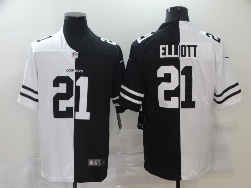 Nike Cowboys 21 Ezekiel Elliott Black And White Split Vapor Untouchable Limited Jersey Nike Cowboys 21 Ezekiel Elliott Black And White Split Vapor Untouchable Limited Jersey
