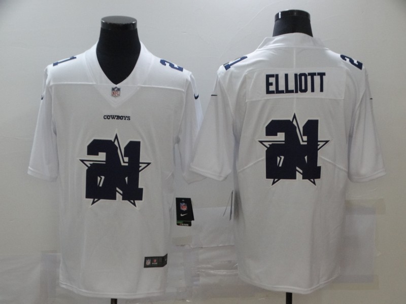 Nike Cowboys 21 Ezekiel Elliott White Shadow Logo Limited Jersey Nike Cowboys 21 Ezekiel Elliott White Shadow Logo Limited Jersey