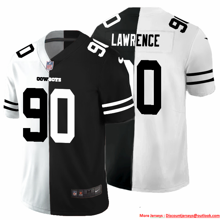 Dallas Cowboys #90 Demarcus Lawrence Men's Black V White Peace Split Nike Vapor Untouchable Limited NFL Jersey Dallas Cowboys #90 Demarcus Lawrence Men's Black V White Peace Split Nike Vapor Untouchable Limited NFL Jersey