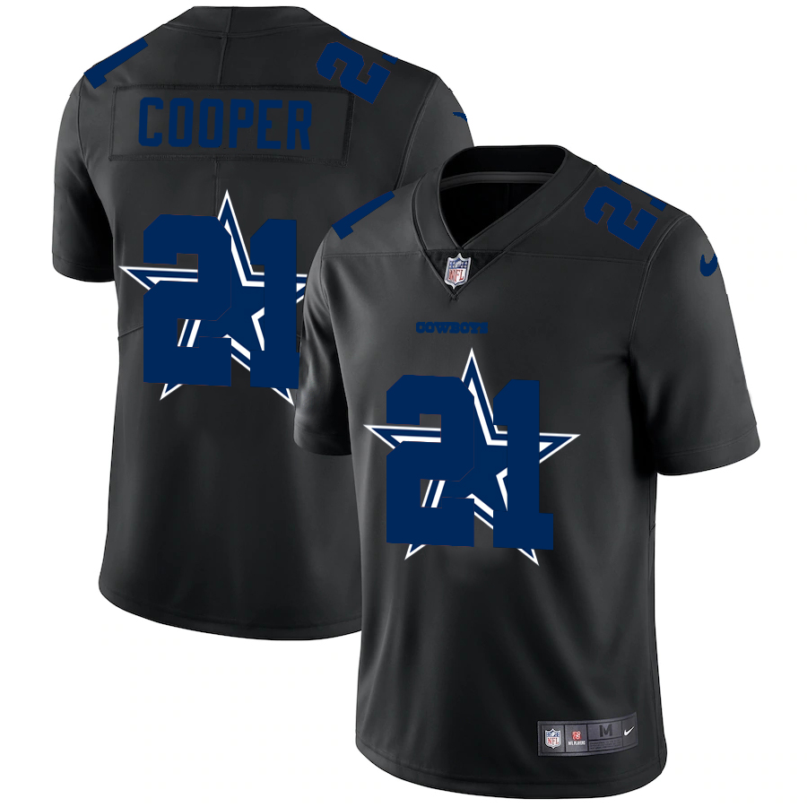 Dallas Cowboys #21 Ezekiel Elliott Men's Nike Team Logo Dual Overlap Limited NFL Jersey Black Dallas Cowboys #21 Ezekiel Elliott Men's Nike Team Logo Dual Overlap Limited NFL Jersey Black